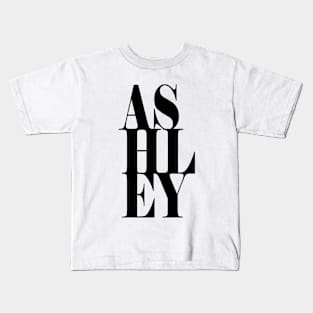 Ashley Girls Name Bold Font Kids T-Shirt